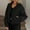 Black, variant on Vivianyn HD Women's Distressed Frayed Hem Denim Jacket, Casual Button Down Coat,Navy,Size S-XXL