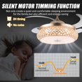 thumbnail image 4 of Datingday 42 Inch 36W LED Retractable Ceiling Fan with Bluetooth Speaker, Modern Bluetooth Fan Chandelier with Remote Control 3 Color Change, 4 of 7
