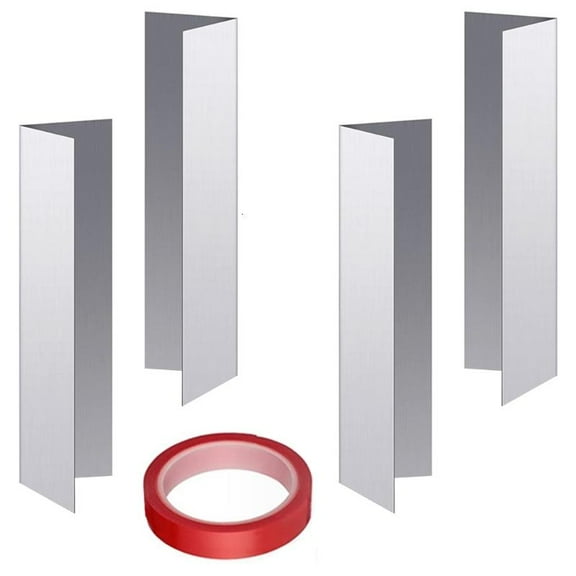 HONCLL Pack of 4 Sturdy Metal Garage Door Sweeps Barrier Weatherproof Seal Strips with Easy Installation Designs Daily Use