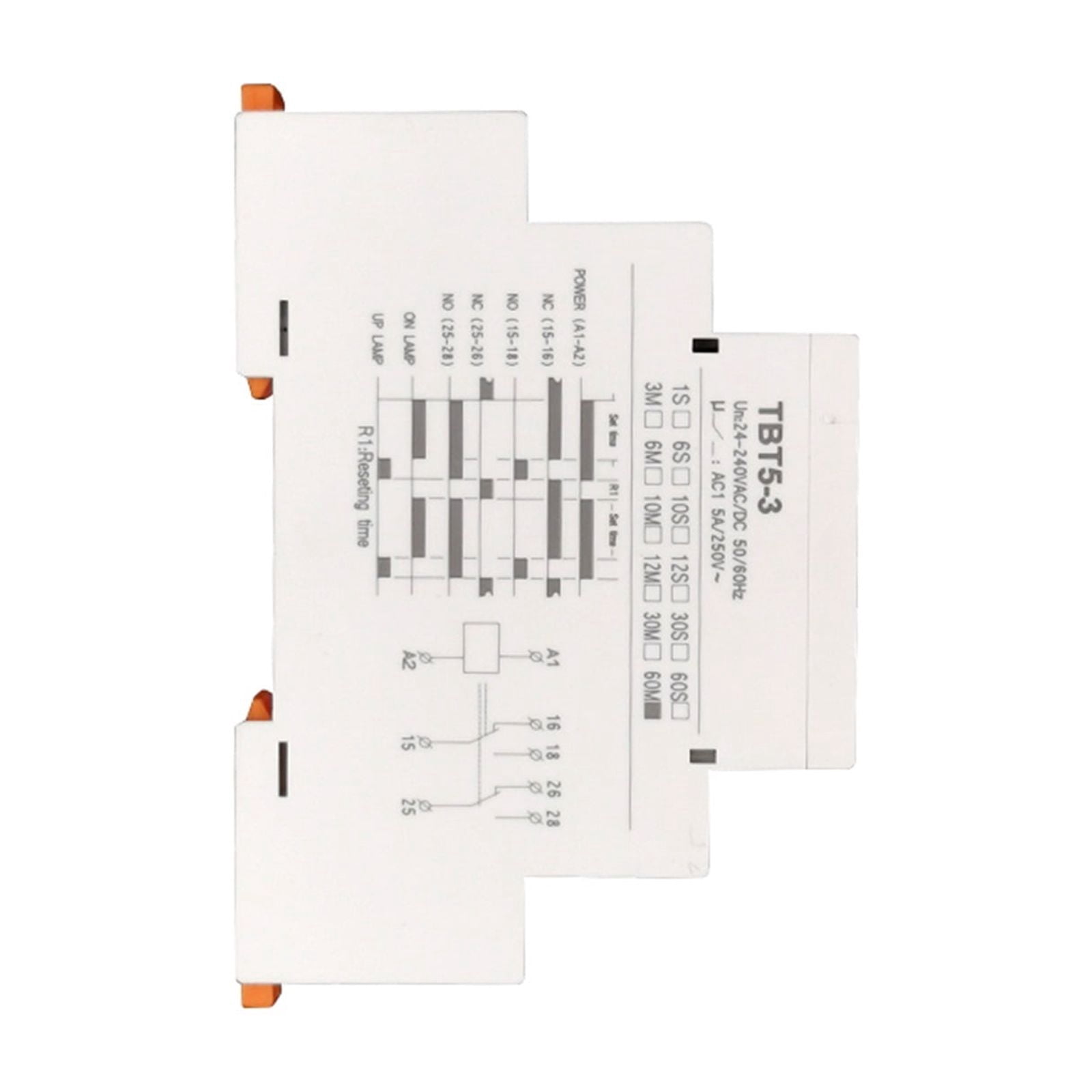 EJYWPSWD 24-240vac/Dc Universal Din Rail Time Relay Voltage Relay 220v Tbt5-3/2 Time Set Range 0.1s-60m