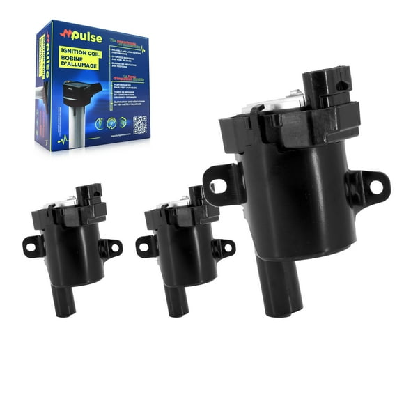 Mpulse Ignition Coil (3 Pack) for Car Chevrolet GMC Silverado 1500 Sierra 2500 HD Avalanche Express 3500 Savana Yukon Classic Tahoe Cadillac Hummer H2 XL Suburban Escalade Envoy EXT ESV SSR KMP-100297