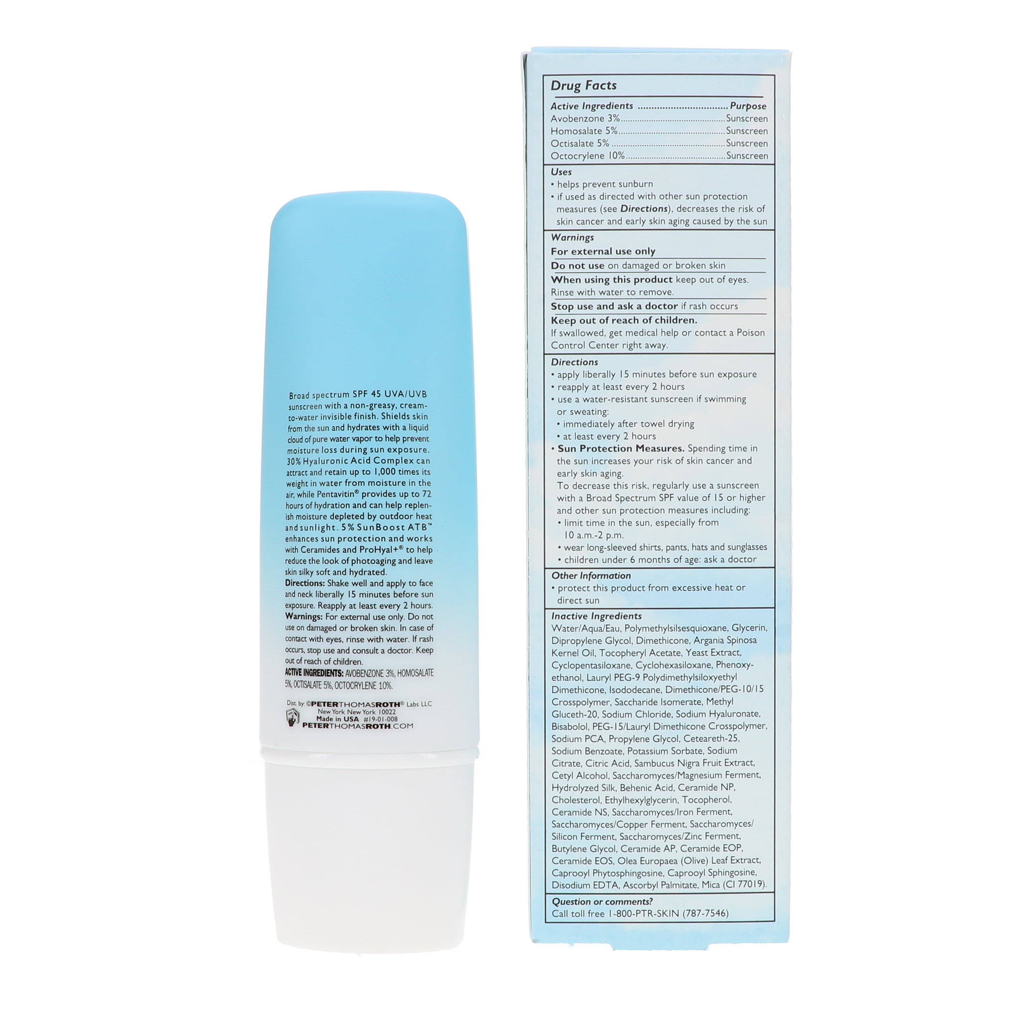 Peter Thomas Roth Water Drench Broad Spectrum SPF 45 Hyaluronic Moisturizer 1.7 oz