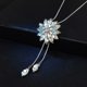 thumbnail image 3 of Collar con colgante de copo de nieve y cadena de suéter para mujer, accesorio atractivo con incrustaciones de diamantes de imitación., 3 of 3