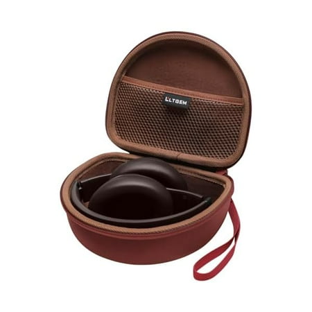 wonima10 Headphone Case Compatible with Beats Studio Pro/Solo 4 / Studio 3 / Solo 3 / Picun B8 / BERIBES/JLab JBuds Lux ANC Wireless Bluetooth Noise Cancelling Headphones, Claret+Brown(Case Only)