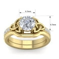thumbnail image 5 of SuperJeweler 1 Carat Lab Grown Diamond Claddagh Bridal Set In 14K Yellow Gold For Women, 5 of 5