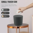thumbnail image 4 of Mlkoz Home Decor, Vertical Striped Desktop Trash Can Household Round Lidless Bedroom Kitchen Bathroom Mini Trash Can Thickened Foolproof, Men Gifts, 4 of 5