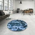 thumbnail image 4 of Ahgly Company Machine Washable Indoor Rectangle Abstract Iceberg Blue Area Rugs, 8' x 12', 4 of 7