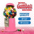 thumbnail image 2 of - Metal 11-Inch Retro Style Pink Gumball Machine, Made for 0.62 Inch Gumballs, Candy or Nuts, Accepts Any US Coin, 2 of 5