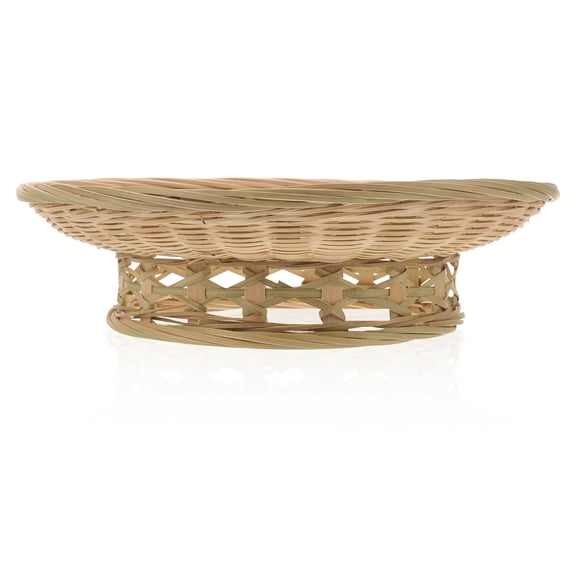 Divided Serving Tray with Lid Bamboo Fruit Bowl 24.00X24.00X6.00CM