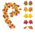 thumbnail image 2 of Vibrant Colorful Artificial Maple Leaf Rattan, Fall Foliage Garlands, Decorative Vines for Fireplace, Dining Table, Home Interior, Halloween and Thanksgiving Seasonal Decor, A, 2 of 9