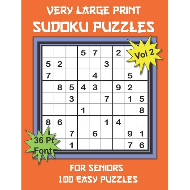 very large print sudoku puzzles for seniors 100 easy sudoku for adults one extra large print