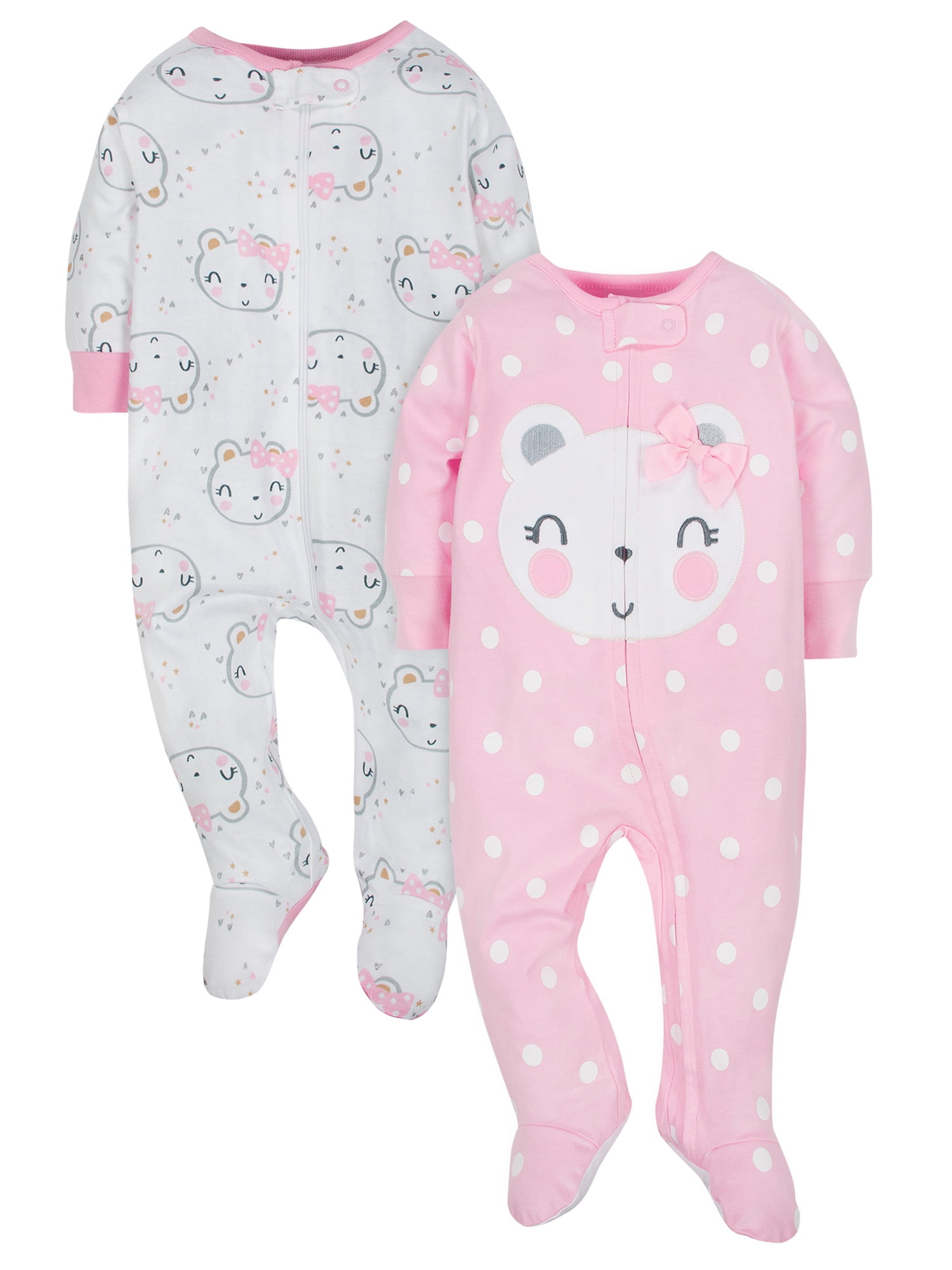 Gerber Baby Girl Organic Pajamas Sleep 