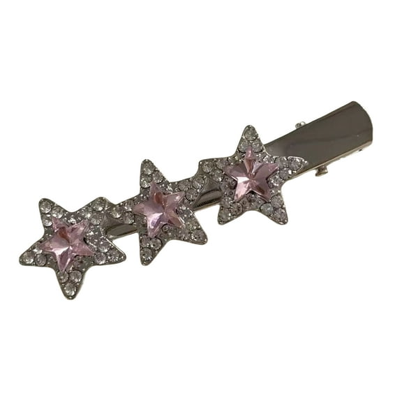 Rhinestones Star Hair Clip Metal Duckbill Hair Barrettes Small Hairpins Crystal Hair Clip Sparkly Hair Accessories
