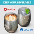 thumbnail image 4 of 12oz Stainless Steel Insulated Wine Tumbler with Lid and Straw – Double Wall Vacuum Mug for Hot & Cold Drinks, 304 Steel Interior, Sweat-Free Design, 4 of 5