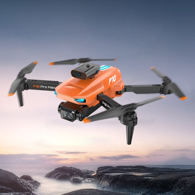 Avión Rc Evitación de obstáculos por infrarrojos de avión de 4 canales y 2,4 GHz para jardín (naranja, 1 batería) Sywqhk libre de BPA