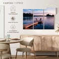 thumbnail image 5 of Elephant Stock Lake Dock Chairs Wall Art - Horizontal Multi Panel Canvas - Living Room Wall Decor - Nature Multi Panel - Teal And Blue Decor - 45" x 28", 5 of 8