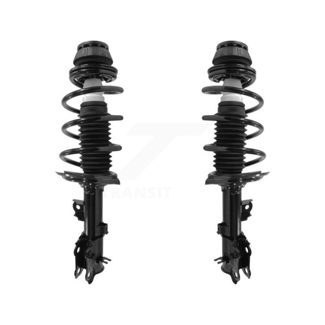Transit Auto Front Complete Suspension Shocks Strut and Coil Spring Mount Assemblies Kit for Car 2012-2017 Hyundai Accent Kia Rio - Left Right Side (Driver Passenger) K78A-100360