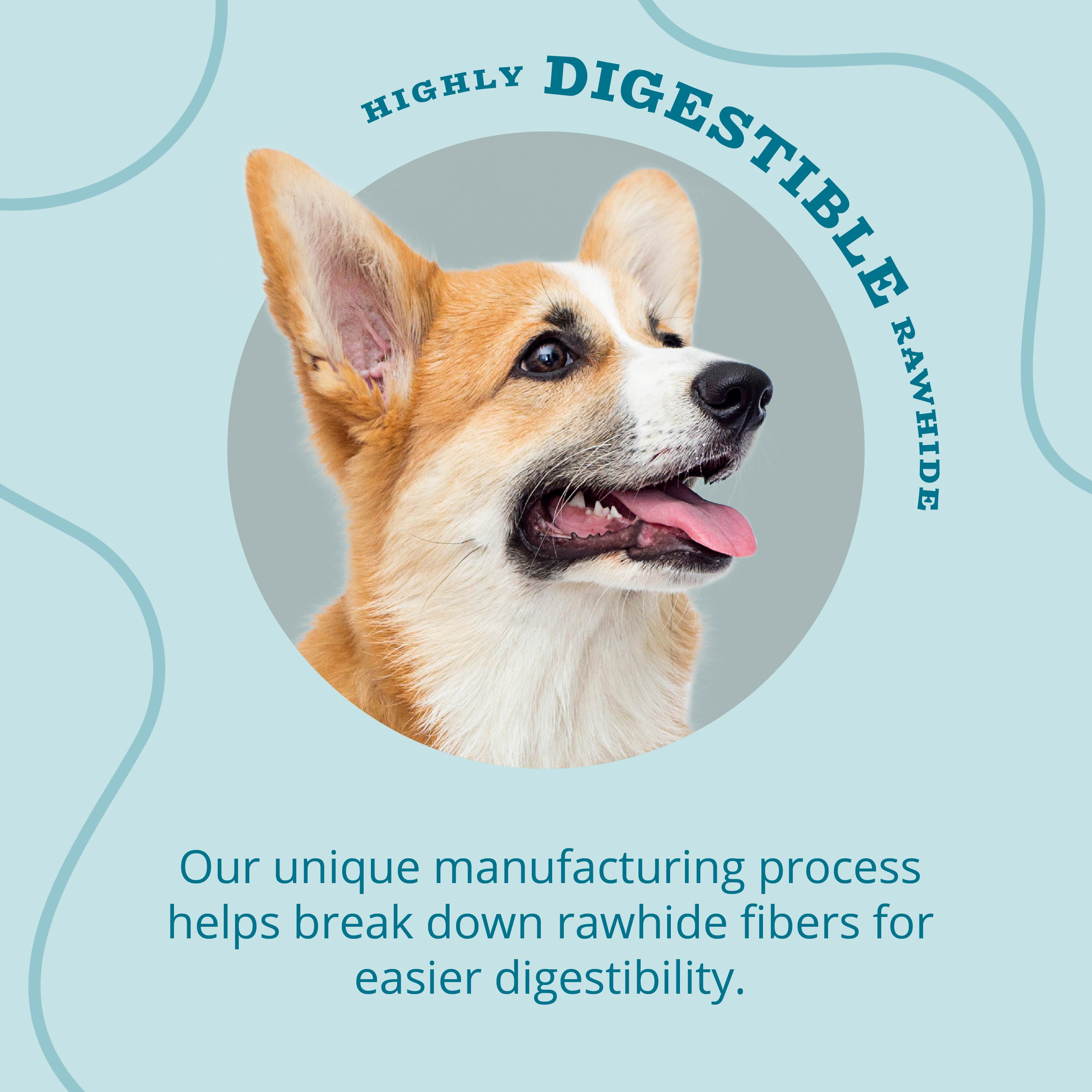Better Belly Dental Large Rolls 4 Count, Highly Digestible Rawhide