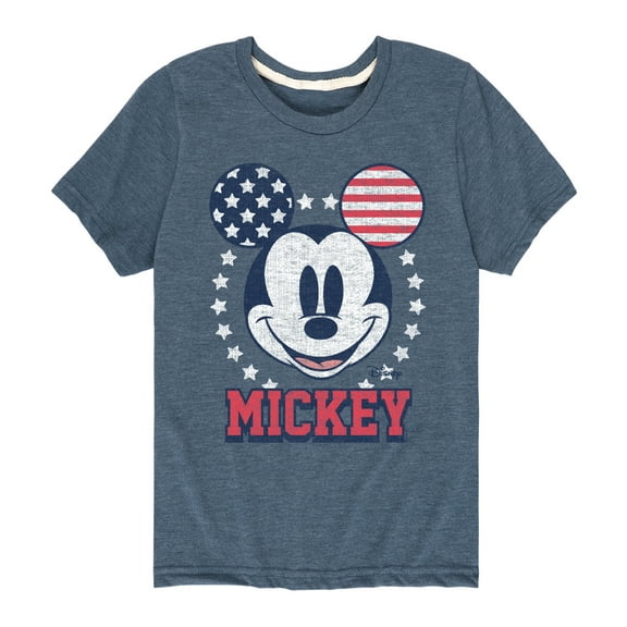 Disney - Americana - Mickey USA Ears - Toddler And Youth Short Sleeve Graphic T-Shirt