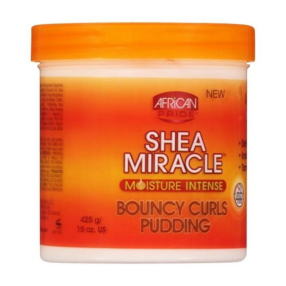 African Pride Shea Miracle Moisture Intense Bouncy Curls Pudding 15 oz (Pack of 2)