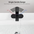 thumbnail image 5 of Black Bathroom Faucet 1 Hole - Faucet for Bathroom Sink with Metal Pop-up Drain, Supply Lines and Deck, Waterfall Bathroom Faucet Single Handle Modern Bathroom Sink Faucet, 5 of 18