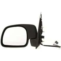 Mirror Compatible With 2008-2010 Ford F-250 Super Duty F-350 Left Driver Side Textured Black Kool-Vue