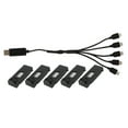 thumbnail image 3 of 5Pcs Drone Lithium Battery 3.7V 1800mah Remote Control Aircraft Model Accessories with Charging Cable, 3 of 5