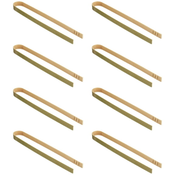 10 Pcs Restaurant Supply Wedding Things Mini Bamboo Clamps Disposable Wooden Tongs Toast Food Accessories Clip