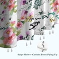 thumbnail image 6 of Pioneer Flower Floral Print Pattern Shower Curtain 36"x72" ,Bathroom Decorative Shower Curtains Set with 12 Hooks,Modern Waterproof Washable Shower Curtain, 6 of 6