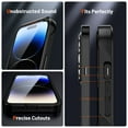 thumbnail image 6 of for iPhone 14 Back Case, Luxury Hybrid TPU + PC Shockproof Protective Slim Fit Lightweight Durable Anti-falling Thin Phone Case Cover for iPhone 14, Black, 6 of 8