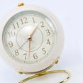 thumbnail image 4 of Reloj Despertador Jadeshay de Cuarzo redondo pequeño metálico, 4 of 5