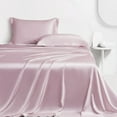 thumbnail image 4 of LINENWALAS Twin Sheet Sets, Cooling Sheets, Rayon Derived from Bamboo, Deep Pocket Up to 16", Breathable & Soft Bed Sheets, Luxury Silky Bedding Sheets (Twin, Lilac), 4 of 9