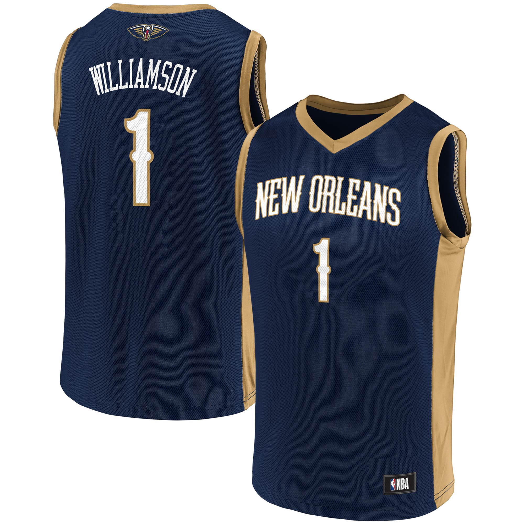 Youth Fanatics Branded Zion Williamson Navy/Gold New Orleans Pelicans ...