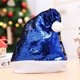 thumbnail image 3 of Sombrero de Papá Noel con lentejuelas para mujer, gorros cómodos que cambian de Color, suaves y versátiles, suministros para fiestas y festivales, 3 of 5