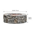 thumbnail image 5 of Teamson Home 28" Outdoor Faux Stone Round Propane Gas Fire Pit, 5 of 12