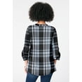 thumbnail image 2 of Roaman's Women's Plus Size Plaid Henley Tunic, 2 of 2