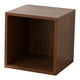 thumbnail image 2 of Estantería organizadora de almacenamiento de madera en forma de cubo, estante de exhibición moderno, caja cúbica de madera Madera oscura, 2 of 9