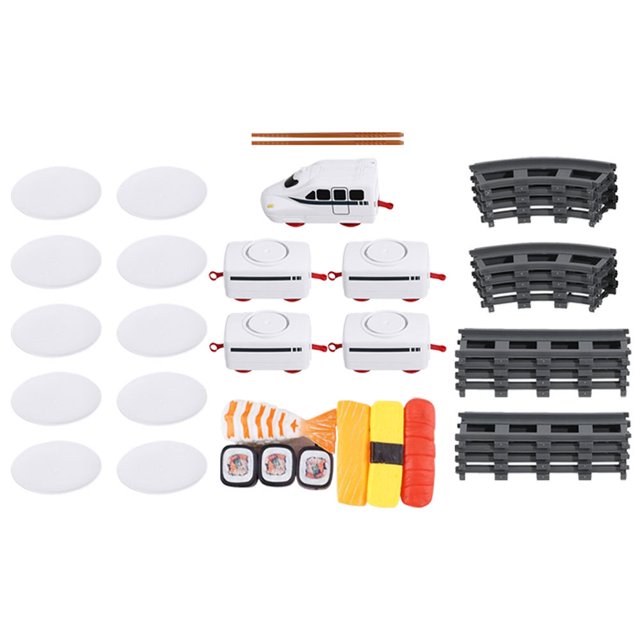 LEEYNEER 1 Set Sushi Trains Set Rotating Table Food Train Electric Train Toy Rotation Sushi Trains