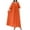 Orange-01, variant on STETMN Plus Size Summer Holiday Dress for Women Half Sleeve Solid Loose Dresses Pleated Beach Sundress