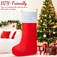 thumbnail image 4 of Jumbo Christmas Stockings Large Fabric Christmas Stocking Gift Bags for Xmas Tree Fireplace Hanging Decor and Holiday Party Family Home Decorations, 4 of 6