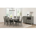 thumbnail image 2 of Rustic Gray Dining Table: Solid Wood 60" Table with 2 Drawers & Leaf. Seats 8. Expandable to 78". Perfect for Kitchen or Dining Room. Vietnam Made., 2 of 6