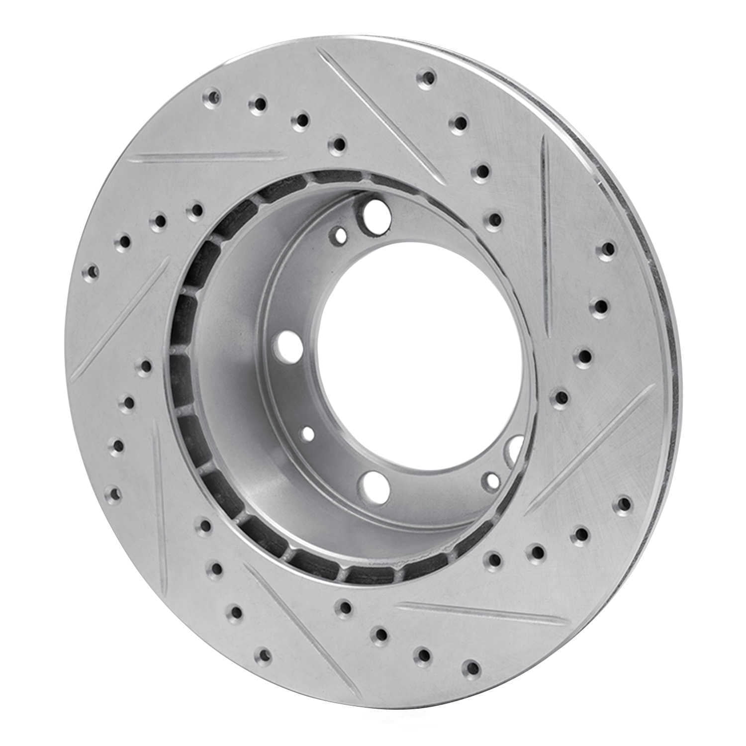 Dynamic Friction Company 631-02022L DFC Brake Rotor - Drilled And Slotted - Silver