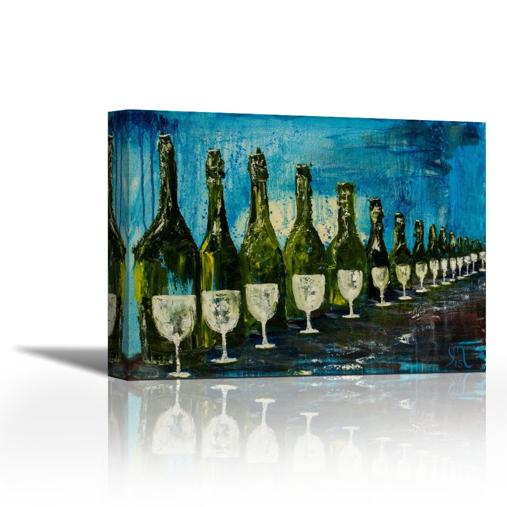 Wine Tasting Contemporary Fine Art Giclee on Canvas Gallery Wrap