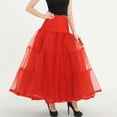 thumbnail image 4 of Weiqiqre Womens Skirts Ankle Length Petticoats Long Plus Size Wedding Slips Crinoline Underskirt for Prom Evening Wedding Dress, 4 of 9