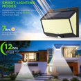 thumbnail image 4 of Lámpara Solar LED con Sensor de movimiento PIR para exteriores, luz de pared alimentada por la luz Solar, impermeable, decoración de jardín, luz de calle de emergencia, 468/114, 4 of 4