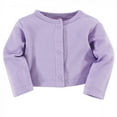thumbnail image 3 of Touched by Nature Baby and Toddler Girl Organic Cotton Dress and Cardigan 2pc Set, Lavender, 0-3 Months, 3 of 4