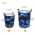 thumbnail image 2 of Lsque Blue Lightning pattern Laundry Hamper Basket, Tall Woven Rope Hamper Basket for Clothes, Lightweight Storage Basket, Collapsible Waterproof-Small, 2 of 8