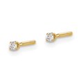 thumbnail image 5 of Auriga Fine Jewelry 14k Yellow Gold 00.5ct Diamond Thread On-Off Stud Earrings for Women, 5 of 5