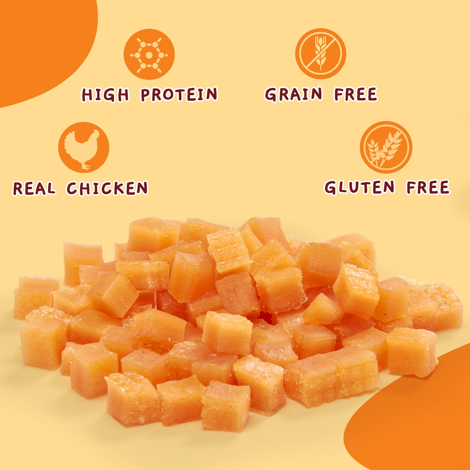 (5 pack) Jungle Calling Dogs Training Treats, Grain Free Soft Chewy Chicken Treats for Training Rewards,11 Ounce