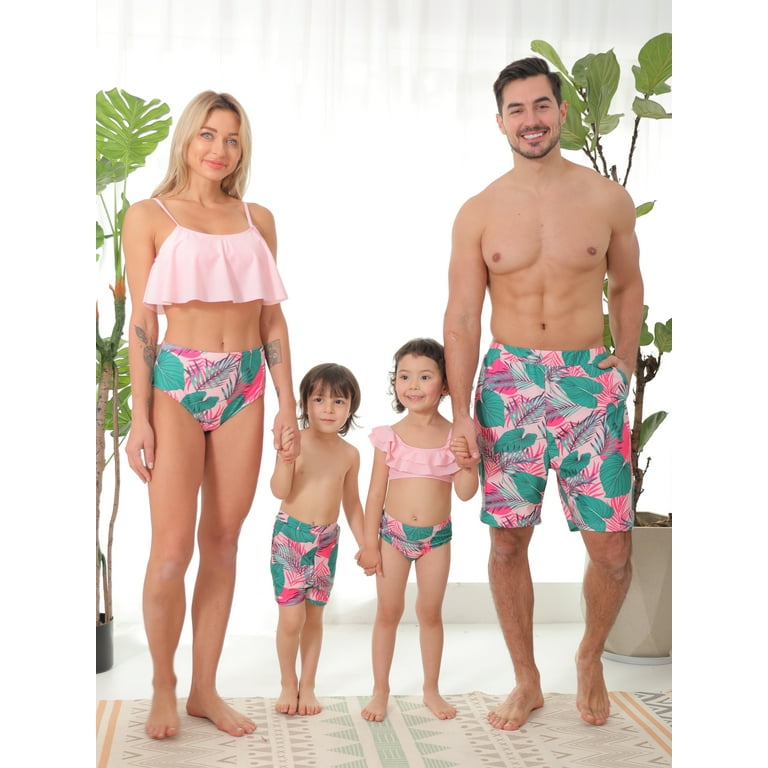 Family Swimwear Set: Mom And Daughter Bikini Matching Family